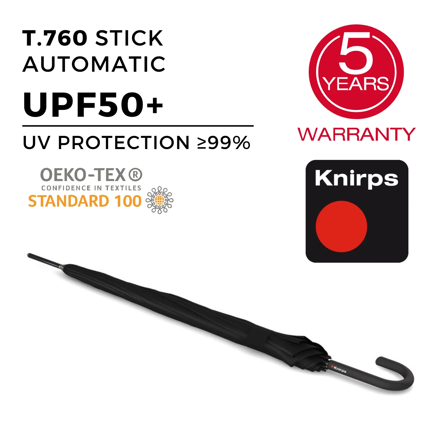 Knirps T.760 Stick Automatic (UV Protection) 1 Knirps T.760 Stick Automatic (UV Protection)