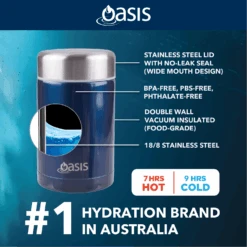Oasis Stainless Steel Insulated Food Flask 450ML -Fashion Bag Store 75927ae6352f898f11a3cdd2bdb10275 d830bd50 6bbe 4988 b449 da4902813ba6