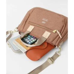 Anello Atelier 2Way Mini Tote Bag (SA) -Fashion Bag Store Anello Atelier 2Way Mini Tote Bag Orange Beige 13a feed6861 988e 4ba6 b91e 6439ee6a0507