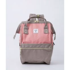 Anello Cross Bottle Kuchigane Backpack S (SA) -Fashion Bag Store Anello Cross Bottle Kuchigane Backpack S PinkGrey Beige 1a 1d09f65d 1005 460f 85be fbe68a4828ba