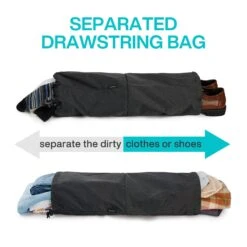 Bagsmart 6-In-1 Compression Packing Cubes 30 Bagsmart 6-In-1 Compression Packing Cubes -Fashion Bag Store Bagsmart 6 In 1 Compression Packing Cubes Black 11