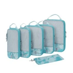 Bagsmart 6-In-1 Compression Packing Cubes 39 Bagsmart 6-In-1 Compression Packing Cubes -Fashion Bag Store Bagsmart 6 In 1 Compression Packing Cubes Tie Dyed Sky 1