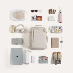 Bagsmart Blast Quick Access Carry On Travel Backpack Extended 38L -Fashion Bag Store Bagsmart Blast Quick Access Carry On Travel Backpack Extended 38L Beige 16