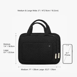 Bagsmart The Space Saver Toiletry Bag Medium -Fashion Bag Store Bagsmart The Space Saver Toiletry Bag Medium Black 5