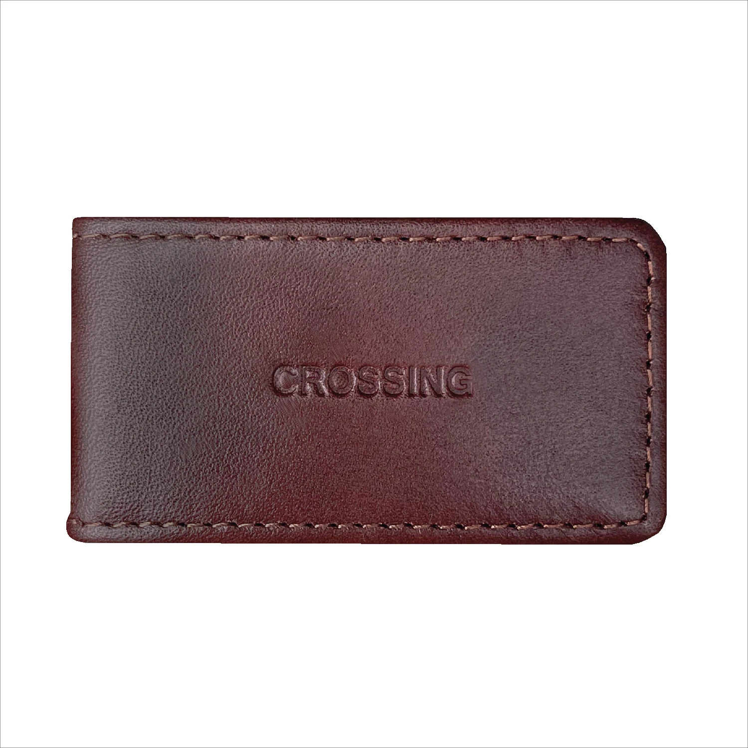 Crossing Antique Leather Money Clip - Timber 2 Crossing Antique Leather Money Clip - Timber - Image 2