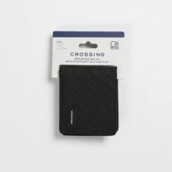 Crossing Bifold Wallet With Coin Pocket & Card Flap RFID 26 Crossing Bifold Wallet With Coin Pocket & Card Flap RFID -Fashion Bag Store Crossing Bifold Wallet with Coin Pocket Card Flap RFID Black 7