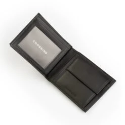 Crossing Sydney Bi-Fold Leather Wallet With Flap And Coin Pouch 22 Crossing Sydney Bi-Fold Leather Wallet With Flap And Coin Pouch -Fashion Bag Store Crossing Sydney Bi Fold Leather Wallet With Flap And Coin Pouch Black 8