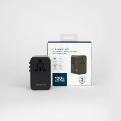 Crossing World Travel Adaptor 100W With 1 X USB-A + 3 X USB-C