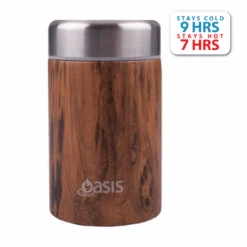 Oasis Stainless Steel Insulated Food Flask 450ML -Fashion Bag Store Oasis Stainless Steel Vacuum Insulated Food Flask 450ML Teak