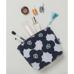 WPC Gobelins Tapestry Boat Shaped Round Pouch -Fashion Bag Store WPC Gobelins Tapestry Boat Shaped Round Pouch Camellia Navy 5